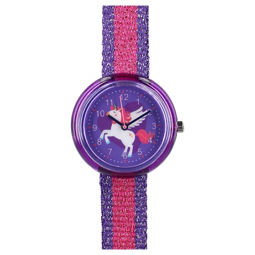 Klocka till barn Pret Kids Time Unicorn Purple