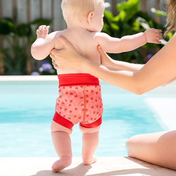 Badblöja SplashAbout Happy Nappy Strawberry Field