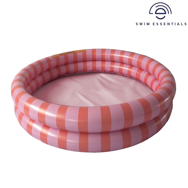 Uppblåsbar barnpool - Swim Essentials Pink Red Striped