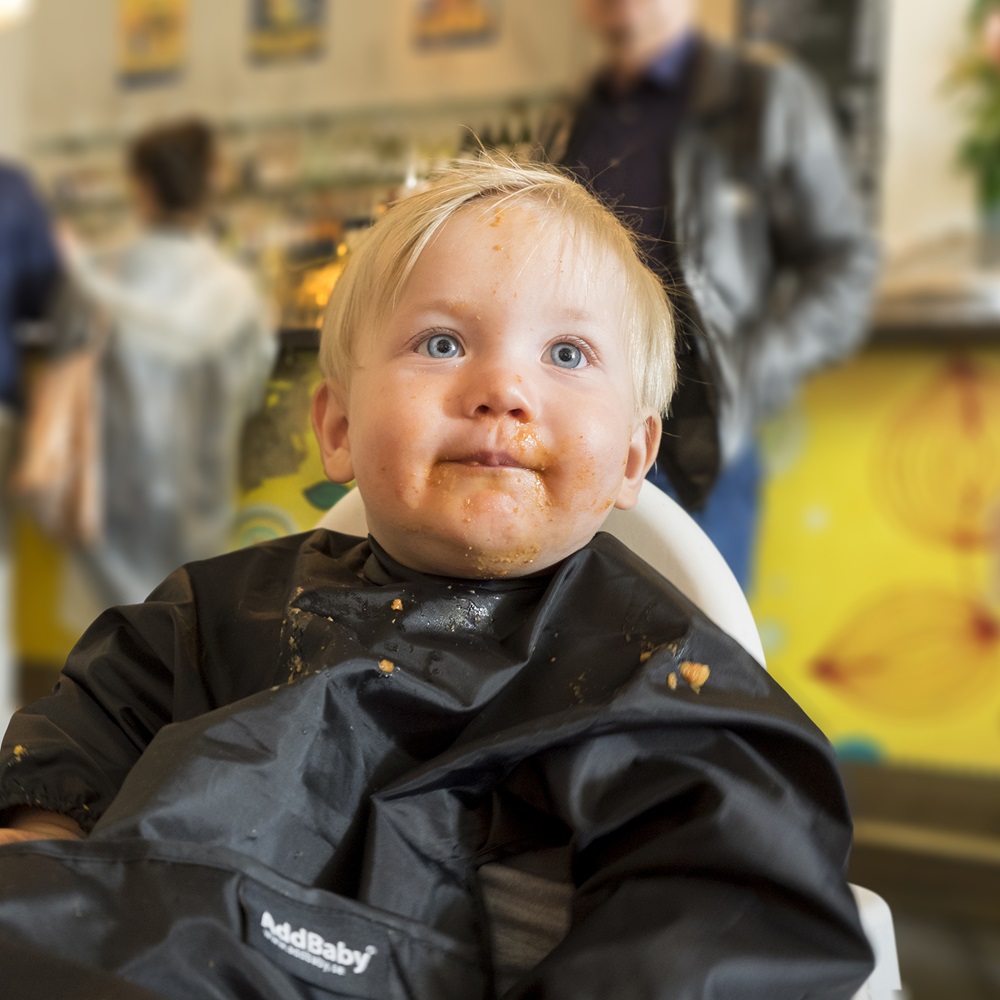 Haklapp med lång ärm AddBaby Long Sleeves Black