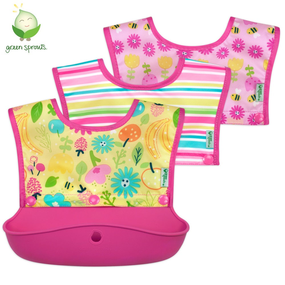 Haklapp - Green Sprouts Snap & Go Bee Floral