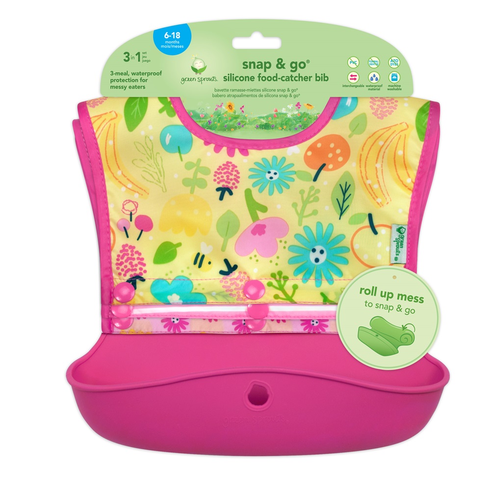 Haklapp - Green Sprouts Snap & Go Bee Floral