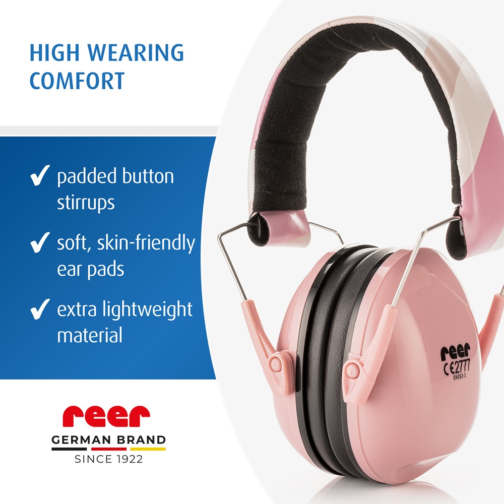 Hörselkåpor för barn Reer Kids SilentGuard Light Pink