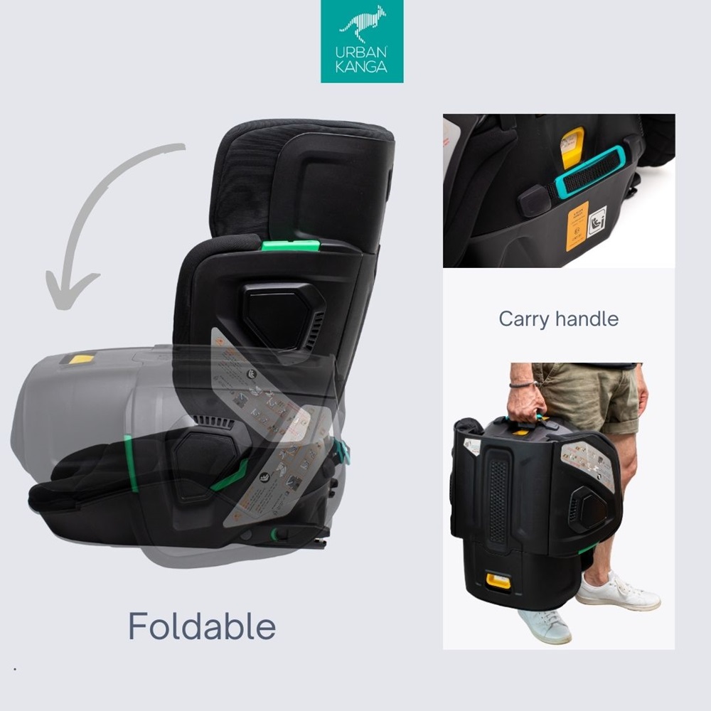 Hopfällbar bilbarnstol - Wallaroo 2.0 Car Seat Black Quilt