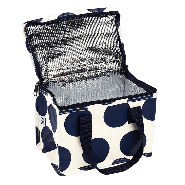 Liten kylväska Rex London Lunch Bag Navy on White