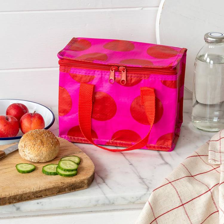 Liten kylväska Rex London Lunch Bag Red on Pink