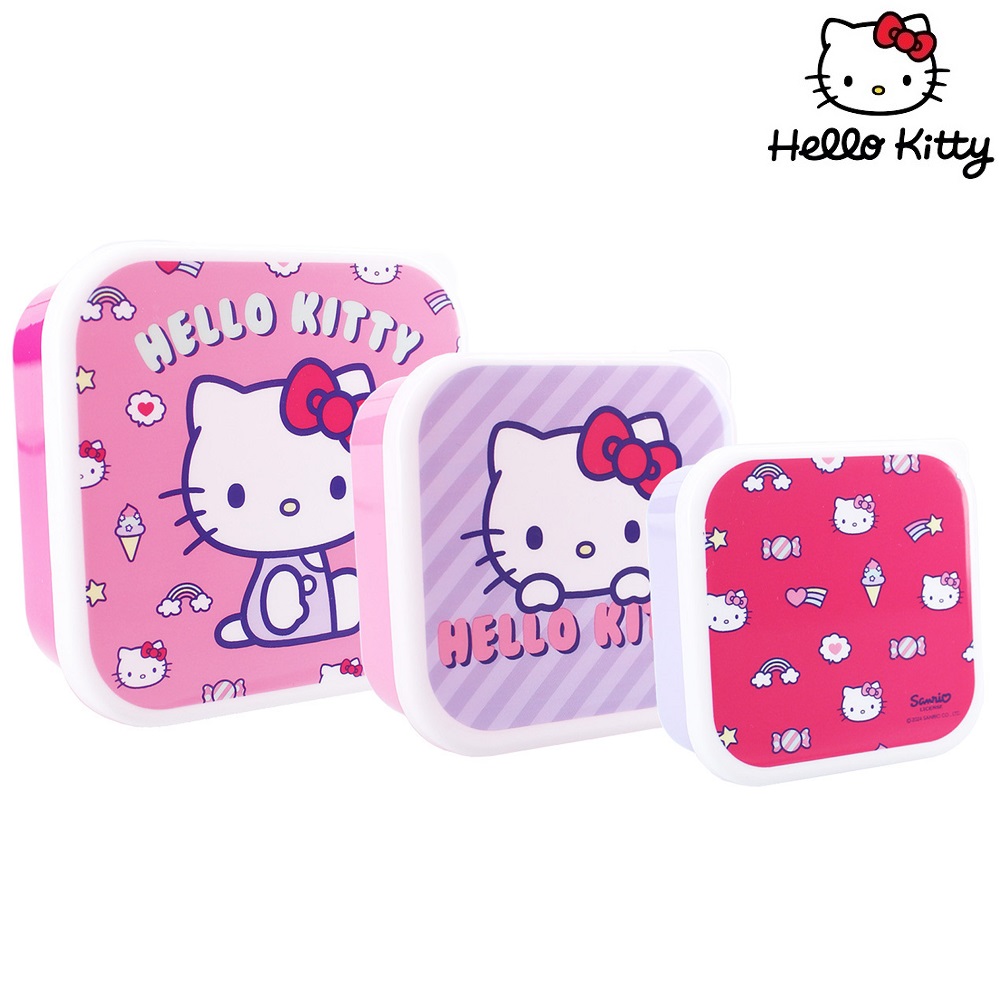 Set med små matlådor för barn Hello Kitty Fresh Bites