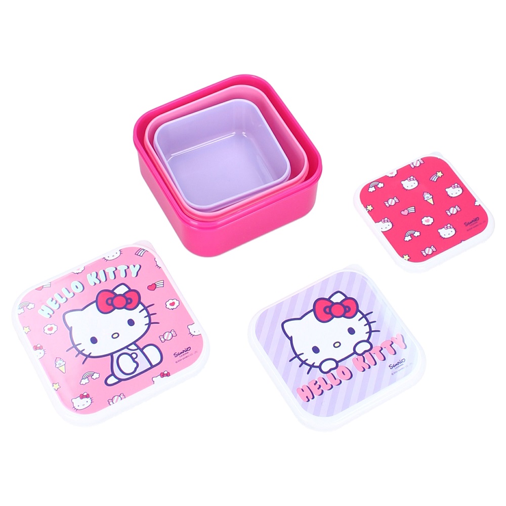 Set med små matlådor för barn Hello Kitty Fresh Bites