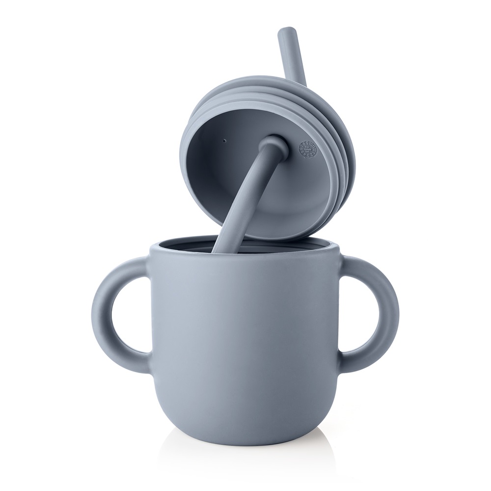 Mugg och snackburk 2-in-1 - Reer Snackcup Grey