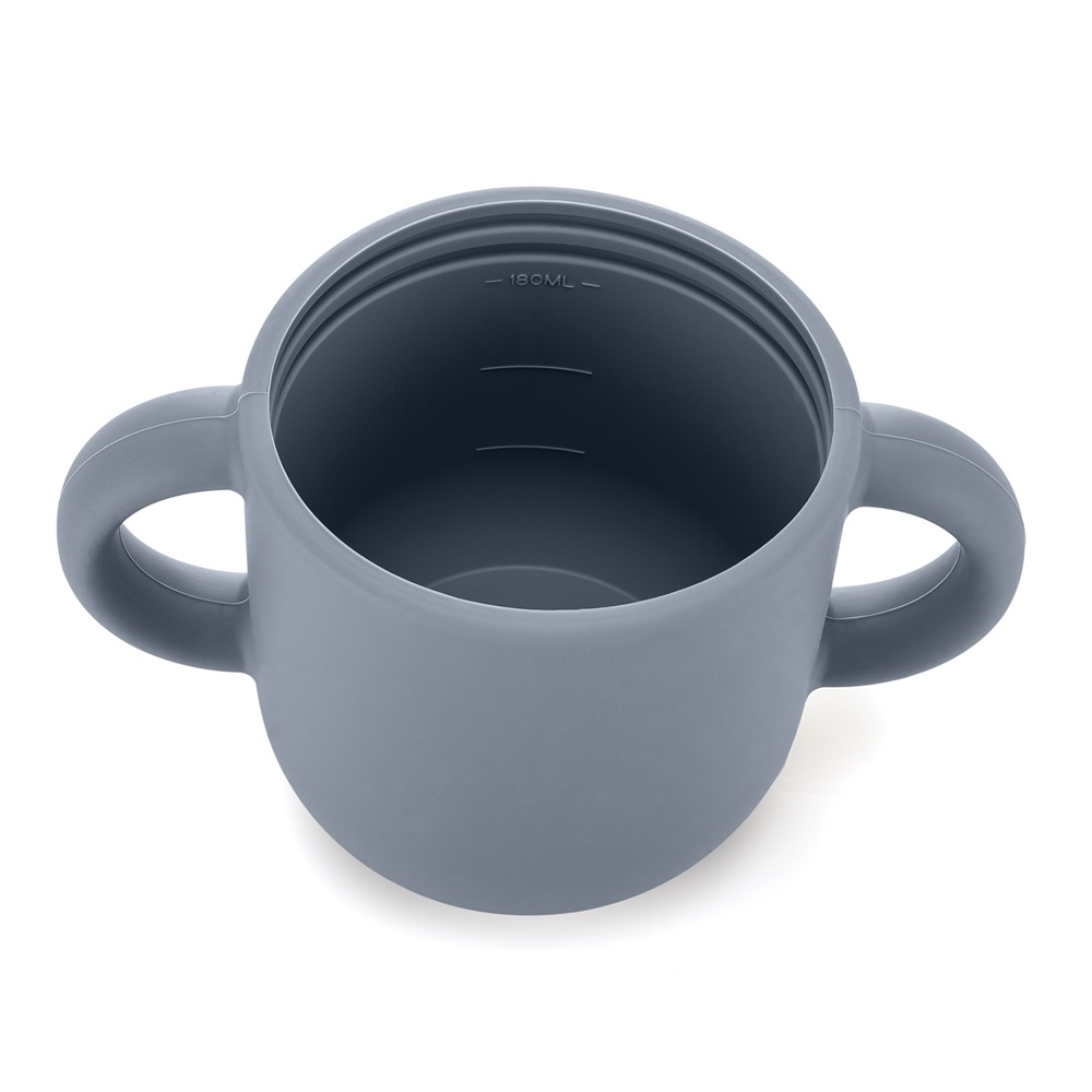 Mugg och snackburk 2-in-1 - Reer Snackcup Grey