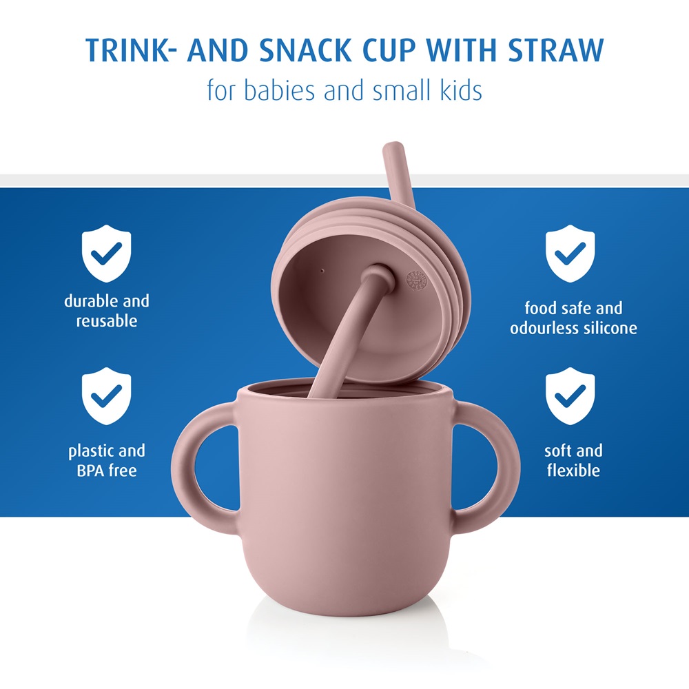 Mugg och snackburk 2-in-1 - Reer Snackcup Pink