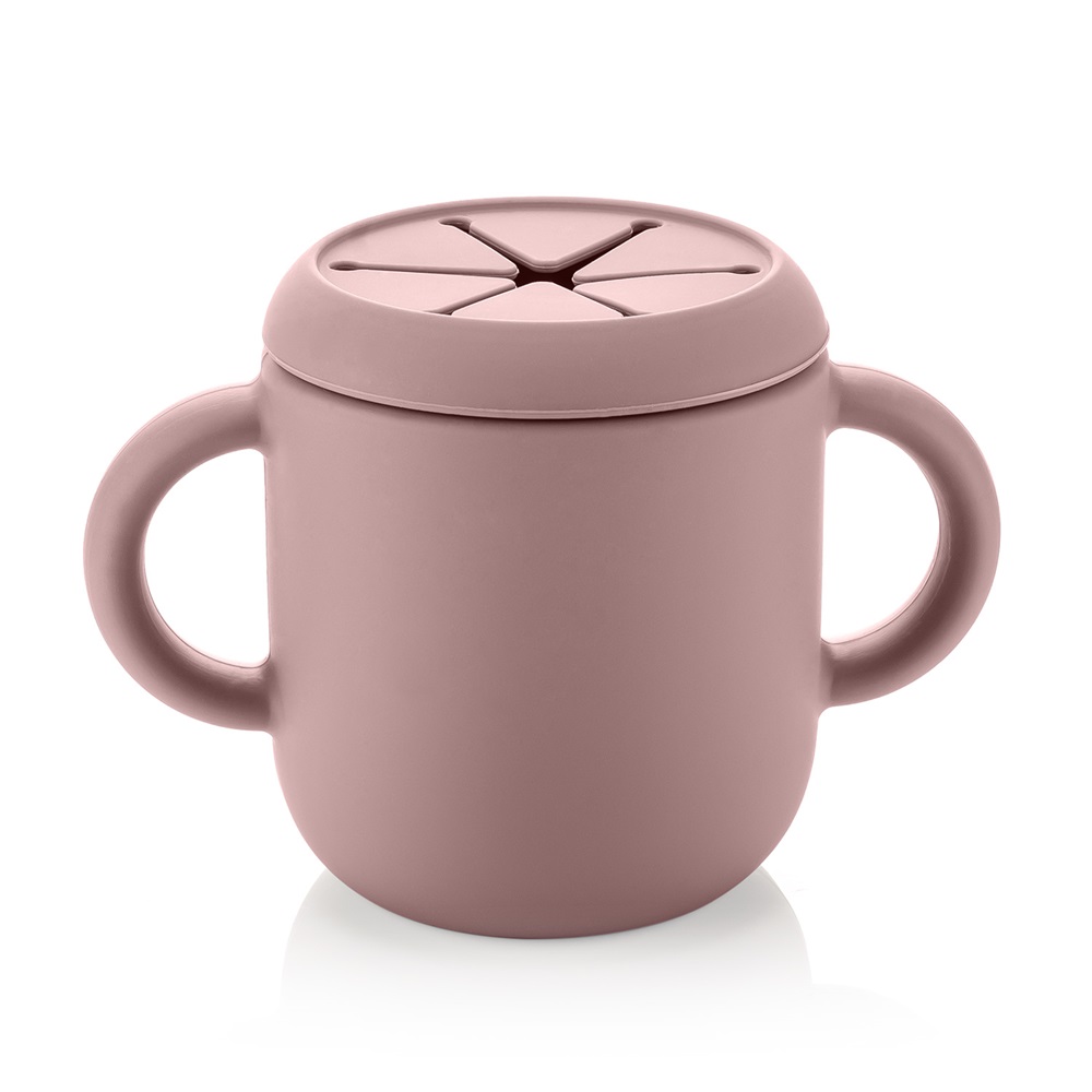 Mugg- och snacksburk till barn Reer 2-in-1 Pink