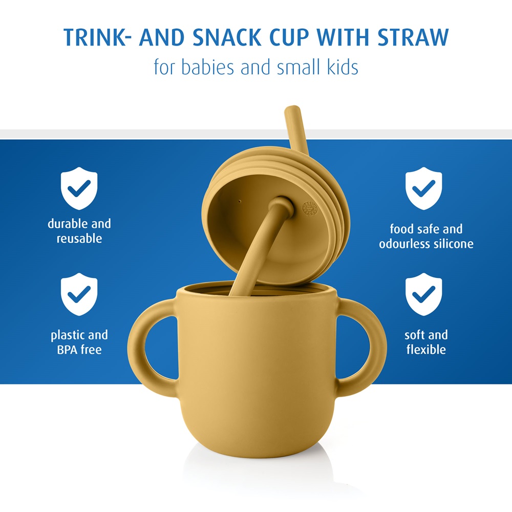 Mugg och snackburk 2-in-1 - Reer Snackcup Yellow