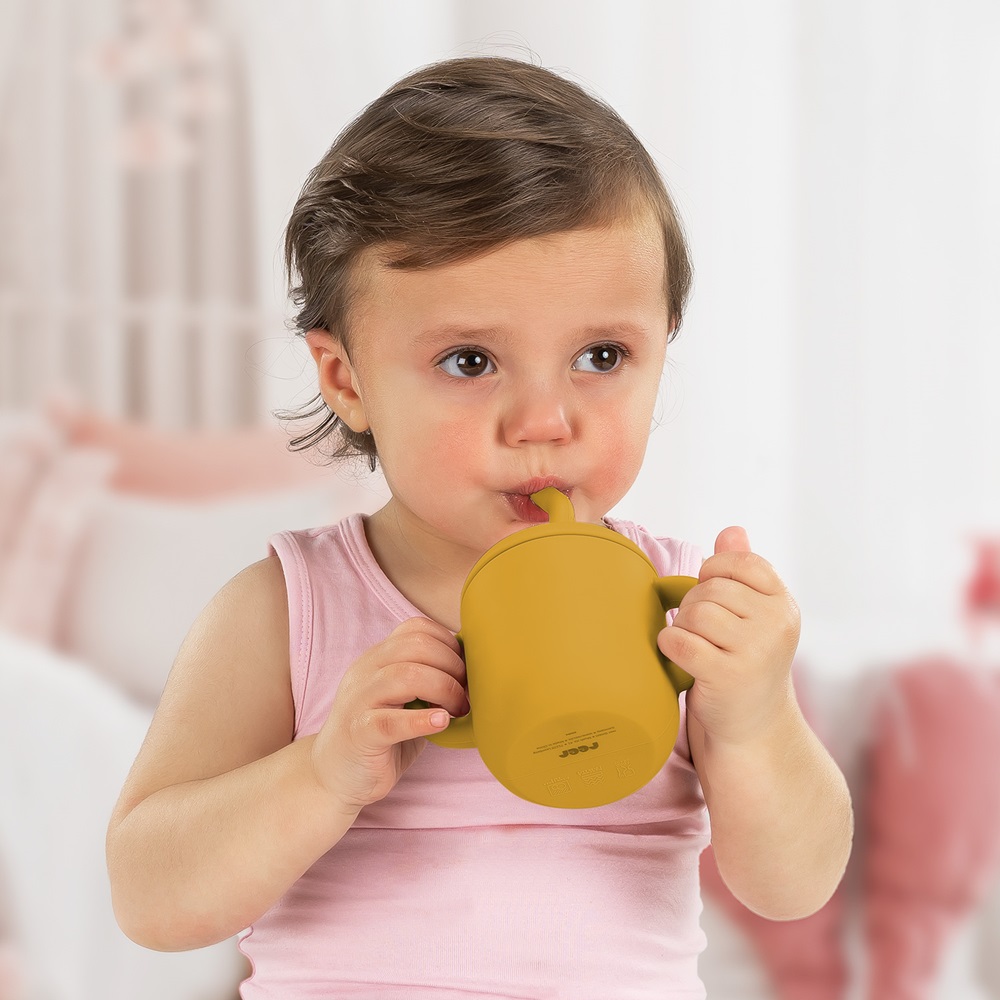 Mugg och snackburk 2-in-1 - Reer Snackcup Yellow