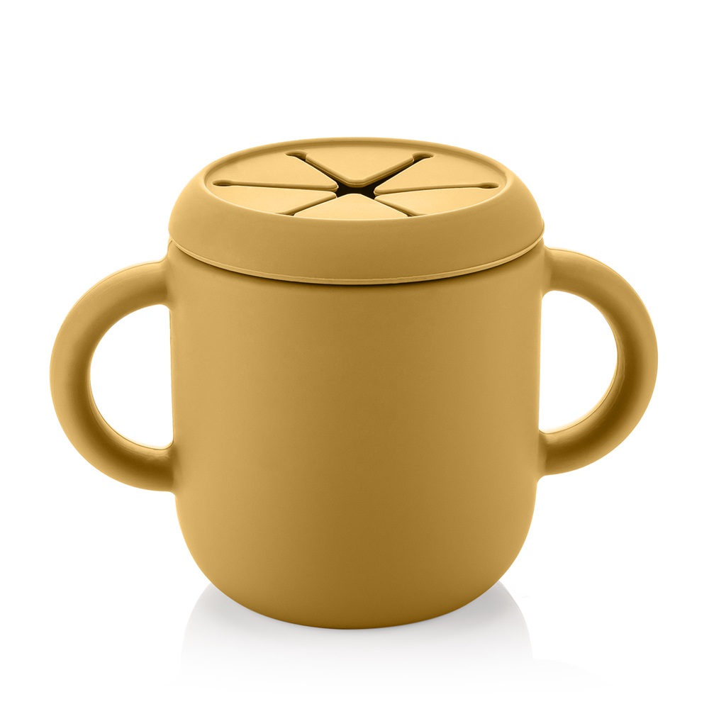 Mugg och snackburk 2-in-1 - Reer Snackcup Yellow