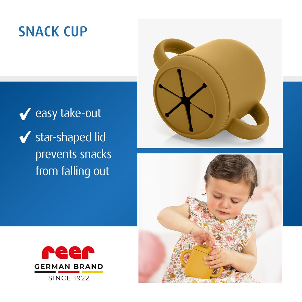 Mugg och snackburk 2-in-1 - Reer Snackcup Yellow