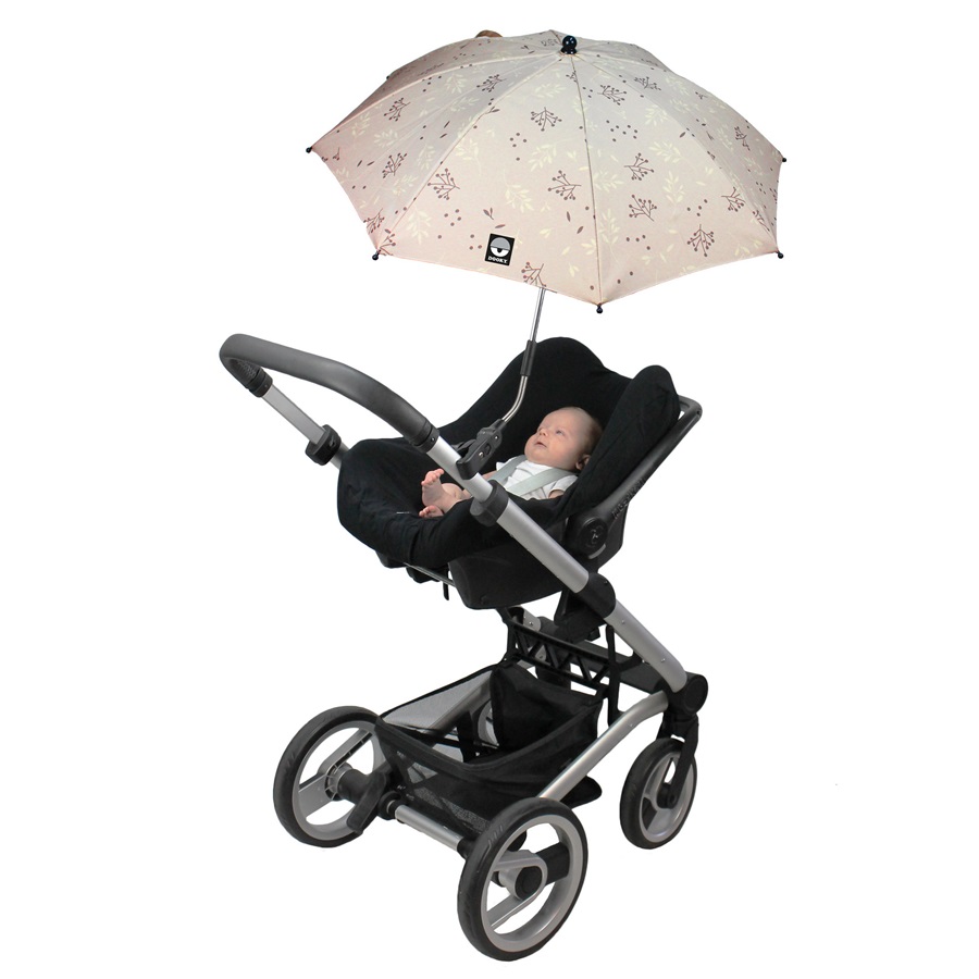 Parasoll till barnvagn Dooky Stroller Parasol Umbrella Beige Leaves