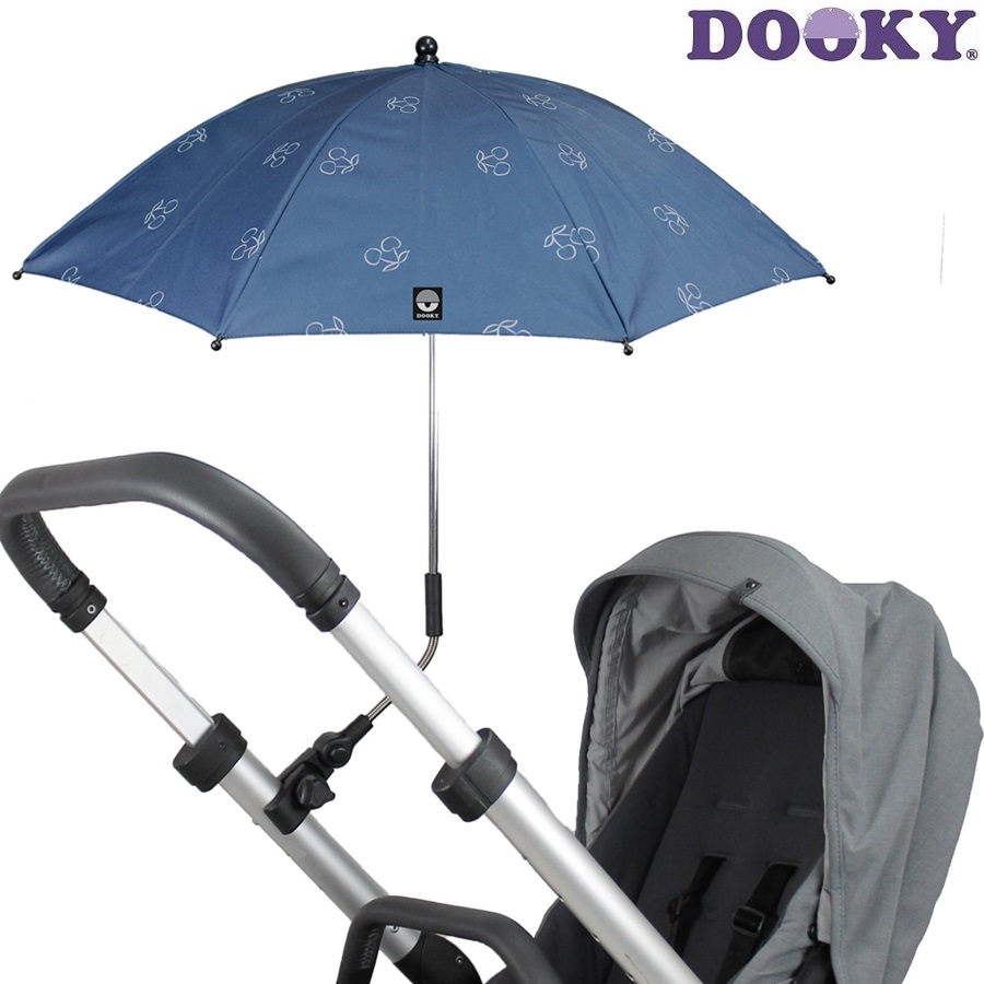 Parasoll till barnvagn - Dooky Blue Cherry