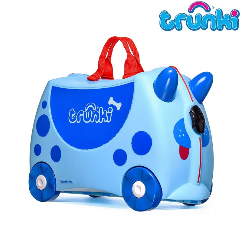 Resväska för barn att åka på Trunki The Blue Dog