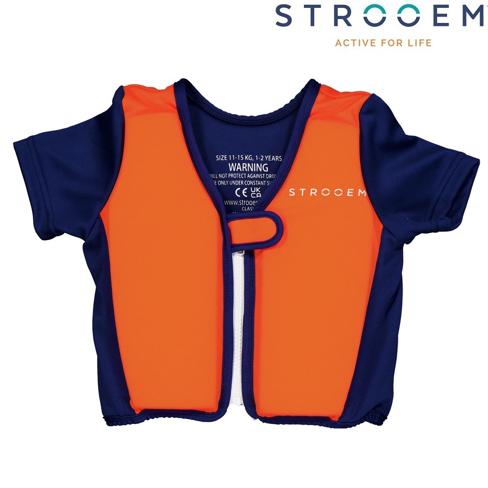 Simväst för barn Strooem Navy & Orange