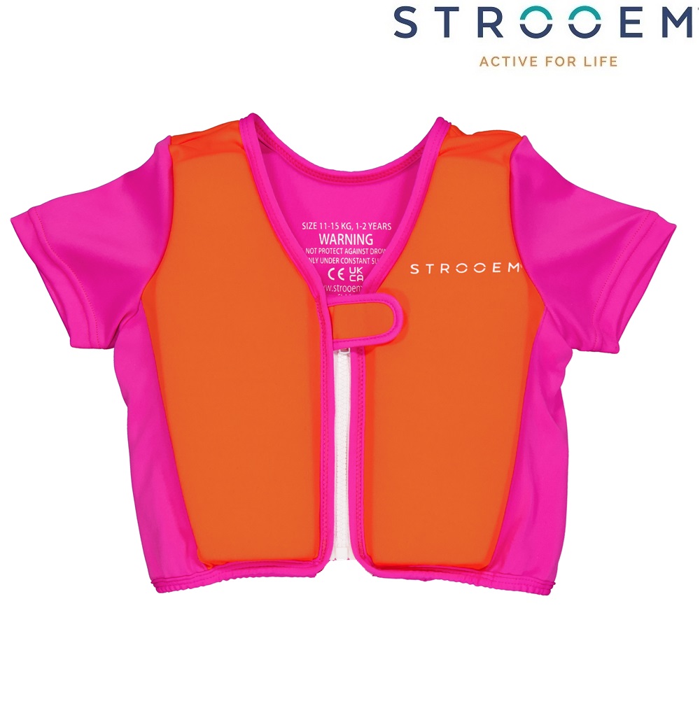 Simväst för barn - Strooem Pink & Orange
